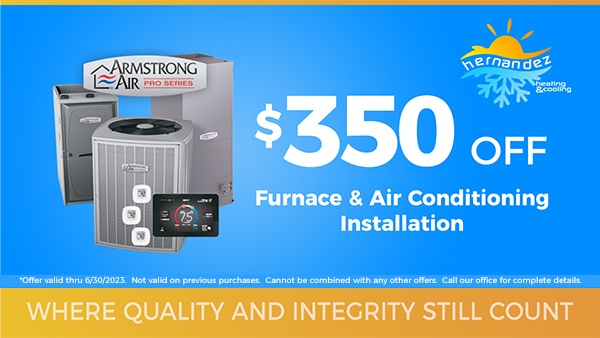 save $350 on furnace and air conditioning installation